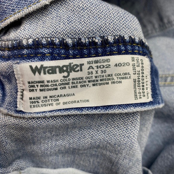Wrangler George Strait Collection Denim Jeans Mens 38x30 Blue Western Wear - Picture 3 of 11